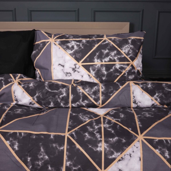 Фото - Комплект постільної білизни дитячий MirSon Ranforce Elite 17-0694 Onyx Marble Tiles 110х140 (2200010454512)